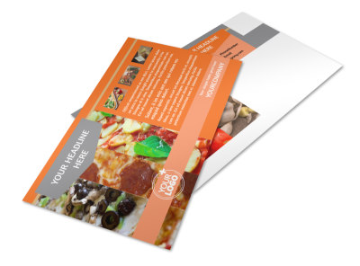 Pizza Menu Postcard Template preview