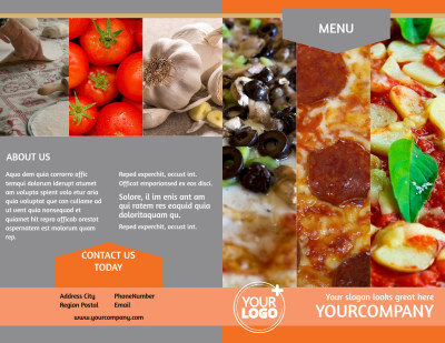 Pizza Menu Brochure Template Preview 1