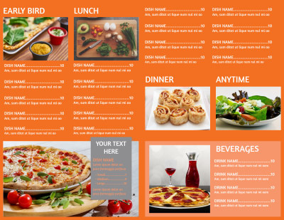 Pizza Menu Brochure Template Preview 2