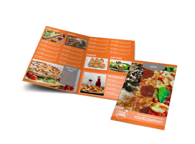 Pizza Menu Brochure Template Preview 1