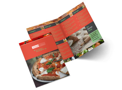 Delicious Pizza Menu Bi-Fold Brochure Template 2 preview