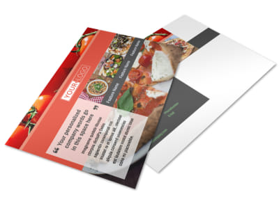 Delicious Pizza Menu Postcard Template 2 preview