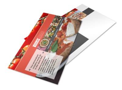 Delicious Pizza Menu Postcard Template preview