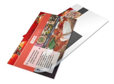 Delicious Pizza Menu Postcard Template preview
