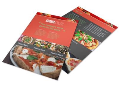 Delicious Pizza Menu Flyer Template preview