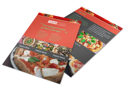Delicious Pizza Menu Flyer Template preview