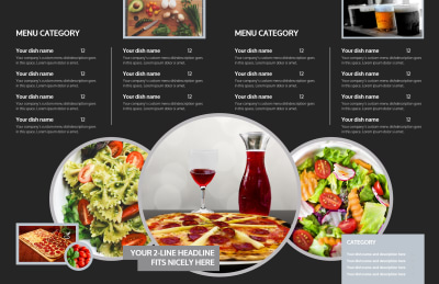 Awesome Pizza Restaurant Brochure Template Preview 2