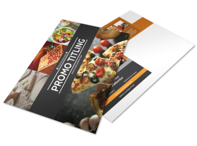Famous Pizza Menu Postcard Template preview