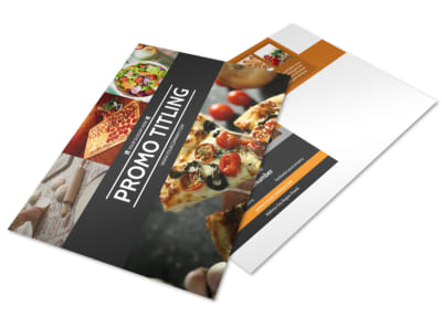 Famous Pizza Menu Postcard Template preview