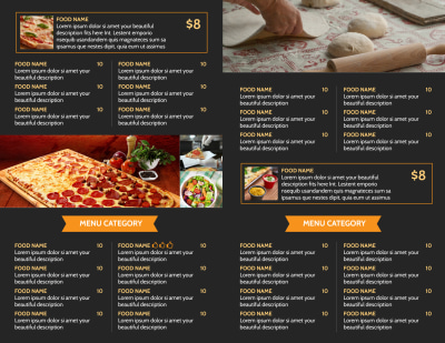 Famous Pizza Menu Brochure Template Preview 2