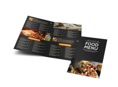 Famous Pizza Menu Bi-Fold Brochure Template preview