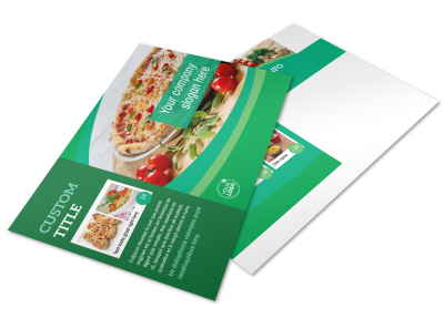 Italian Pizza Restaurant Postcard Template preview