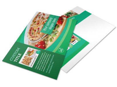 Italian Pizza Restaurant Postcard Template preview