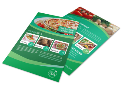 Italian Pizza Restaurant Flyer Template preview