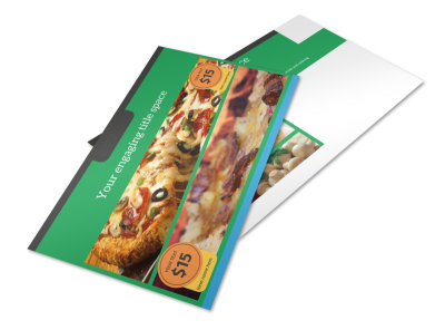 Yummy Pizza Restaurant Postcard Template preview