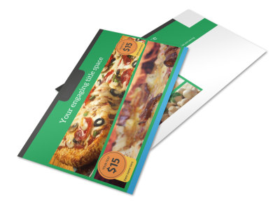 Yummy Pizza Restaurant Postcard Template preview