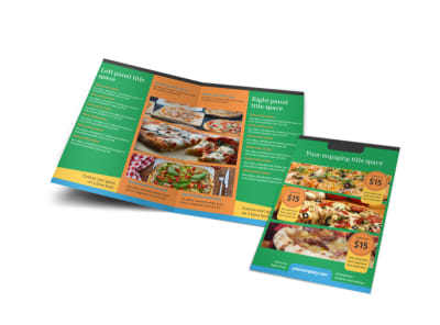 Yummy Pizza Restaurant Bi-Fold Brochure Template preview