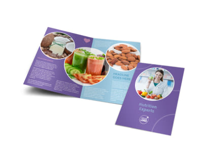 Health Nutrition Experts Bi-Fold Brochure Template preview
