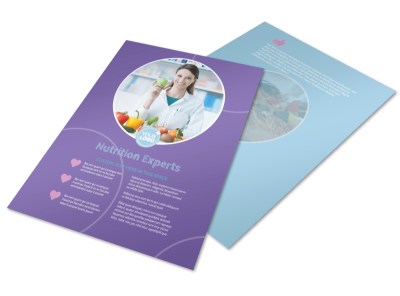 Health Nutrition Experts Flyer Template preview
