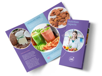 Health Nutrition Experts Tri-Fold Brochure Template preview