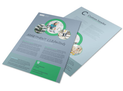 Affordable Apartment Cleaning Flyer Template preview