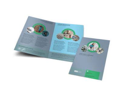 Affordable Apartment Cleaning Bi-Fold Brochure Template preview