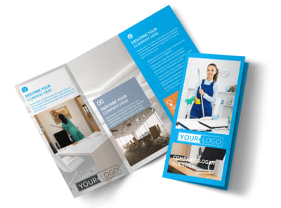 Office Cleaning Specialist Tri-Fold Brochure Template preview
