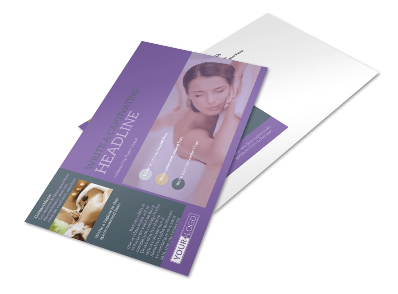 Relaxing Day Spa Postcard Template
