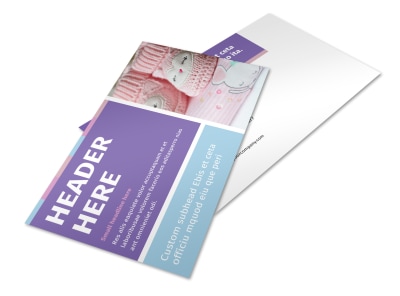 Fun Baby Shower Service Postcard Template 2 preview