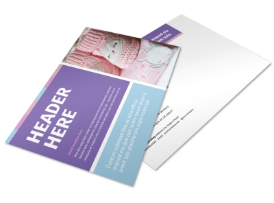 Fun Baby Shower Service Postcard Template preview