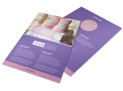 Fun Baby Shower Service Flyer Template preview