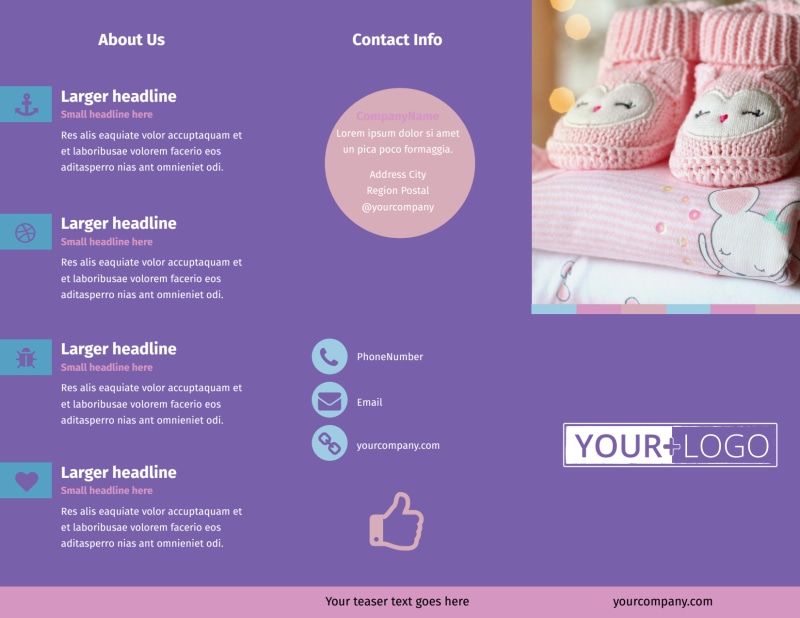 Fun Baby Shower Service Brochure Template