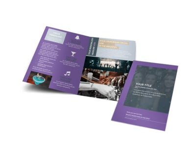 Late Night Club Party Bi-Fold Brochure Template preview