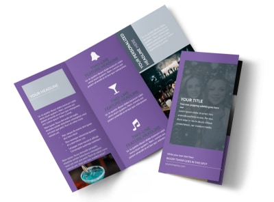 Late Night Club Party Tri-Fold Brochure Template preview