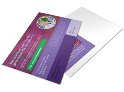 Fun Time School Party Postcard Template preview