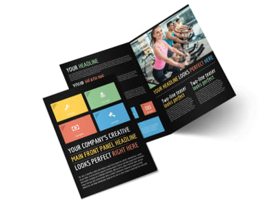 Top Fitness Center Bi-Fold Brochure Template 2 preview