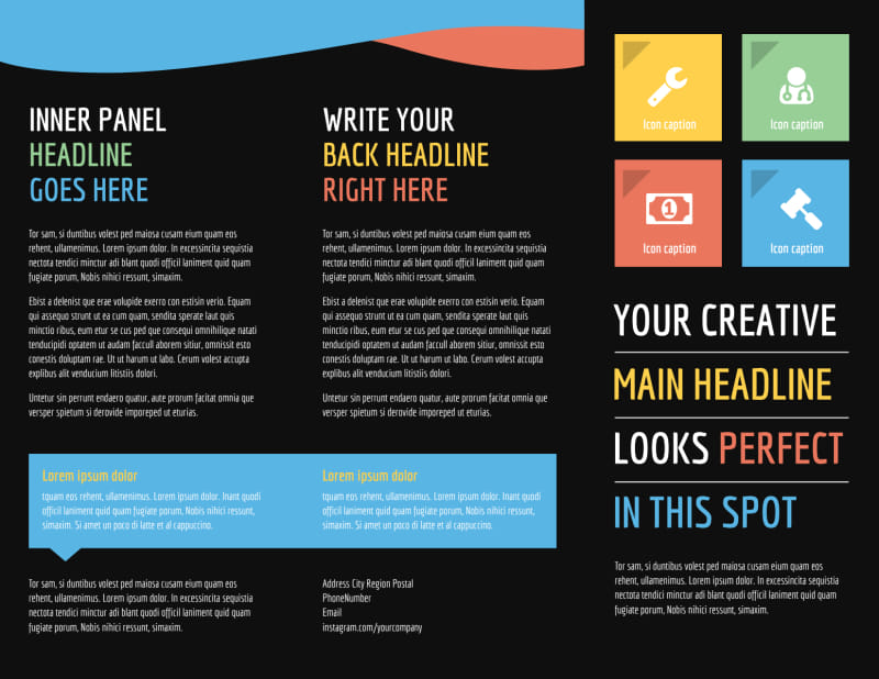 Top Fitness Center Tri-Fold Brochure Template