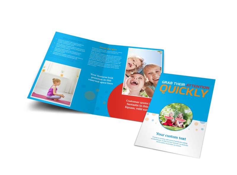 Just For Kids Health Brochure Template Preview 1