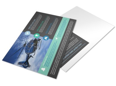 Fly High Air Travel Postcard Template preview