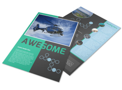 Fly High Air Travel Flyer Template preview