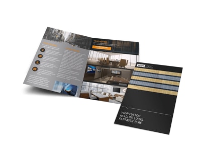 Elite Commercial Real Estate Bi-Fold Brochure Template preview
