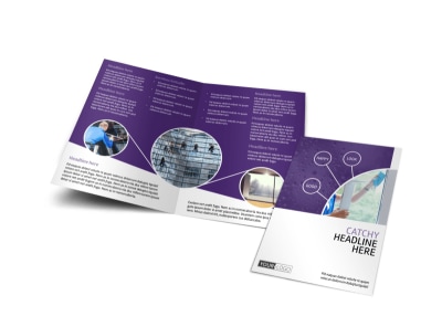 Window Cleaning Service Bi-Fold Brochure Template preview