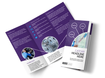 Window Cleaning Service Tri-Fold Brochure Template preview