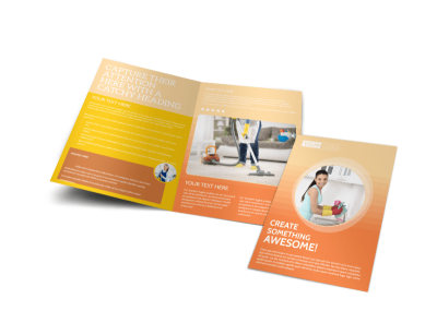 General Cleaning Services Bi-Fold Brochure Template preview