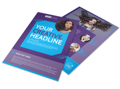 Beauty & Hair Salon Studio Flyer Template preview