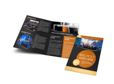 Always Live Music Concert Bi-Fold Brochure Template preview