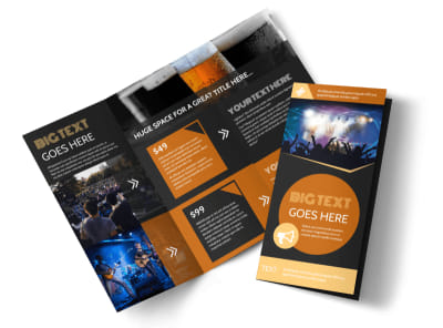 Always Live Music Concert Tri-Fold Brochure Template preview