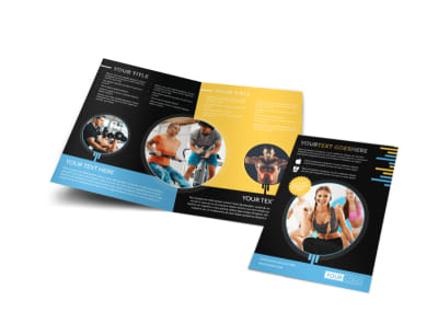 Your Personal Fitness Bi-Fold Brochure Template preview