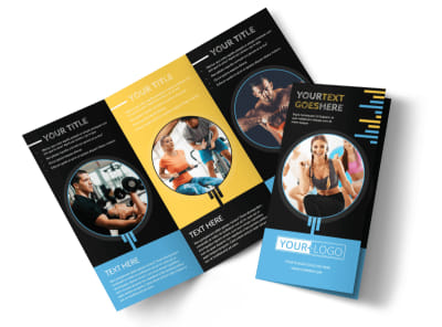 Your Personal Fitness Tri-Fold Brochure Template preview