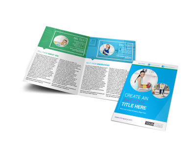 Top House Cleaning Service Bi-Fold Brochure Template preview